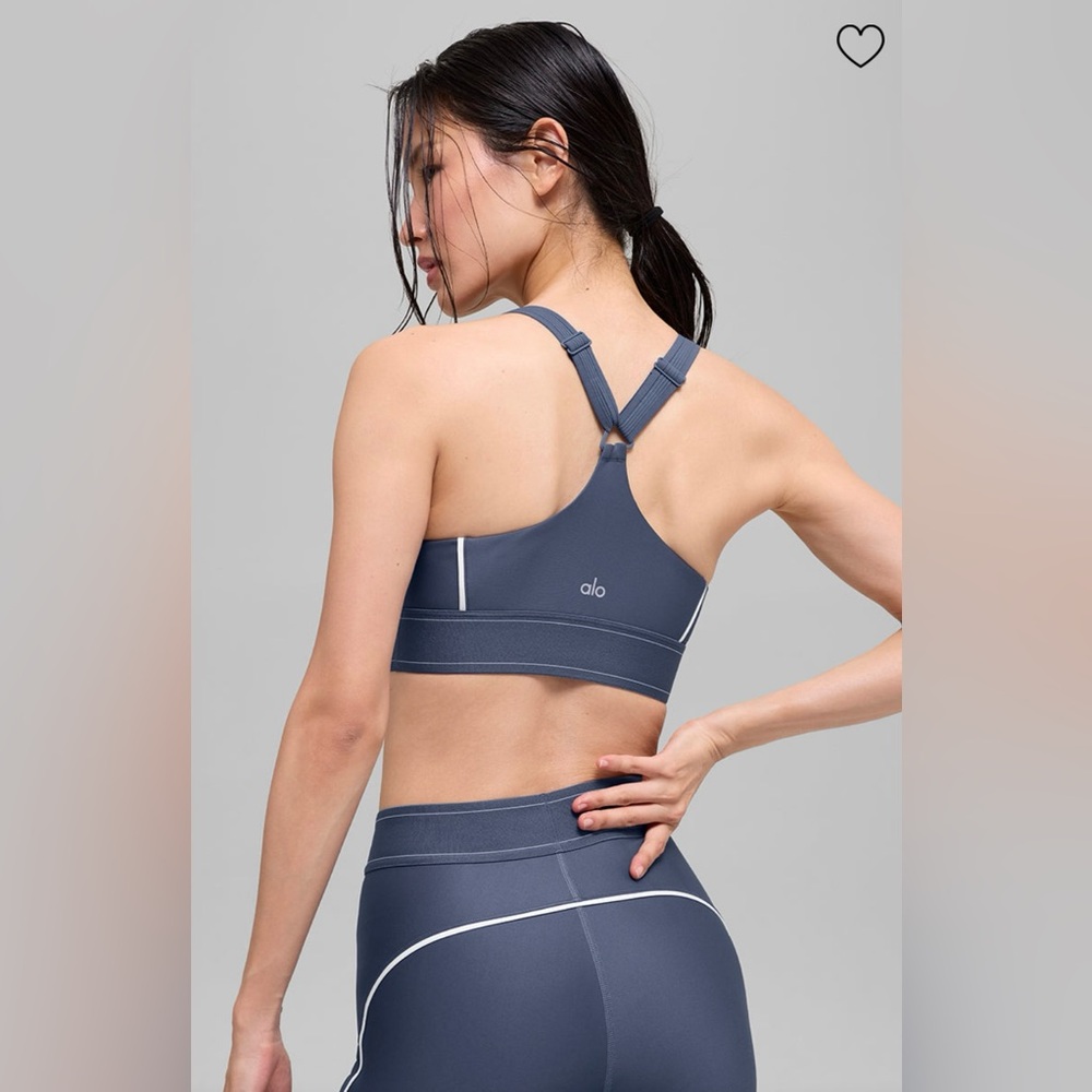 ALO Yoga SET NWT Bluestone White Airlift Suit Up Bra & Airlift Suit Up legging S - Picture 13 of 15
